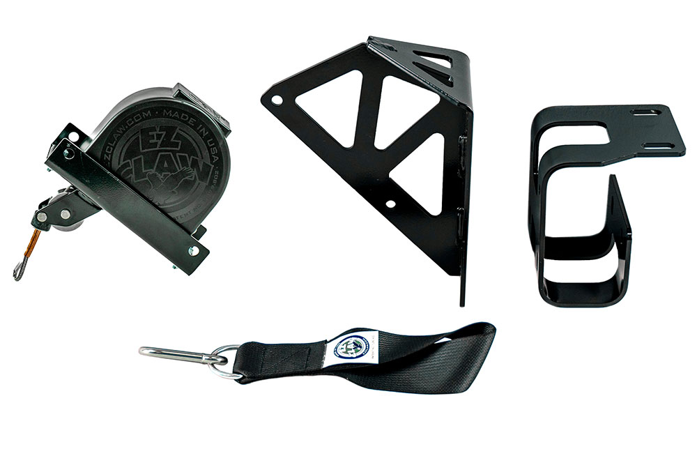 EZ Claw Versa Mount Short 3-in-1 Wrapped Line Saver Kit with International Daycab Adapter