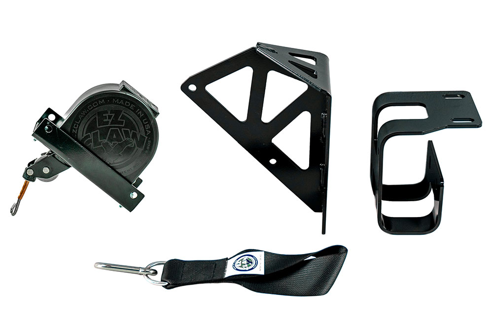 EZ Claw Versa Mount Short 4-in-1 Wrapped Line Saver Kit with International Daycab Adapter